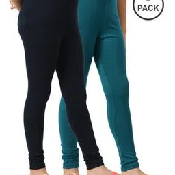 indiweaves Girls Pack of 2 Leggings with Elasticated Waistband-picture-11