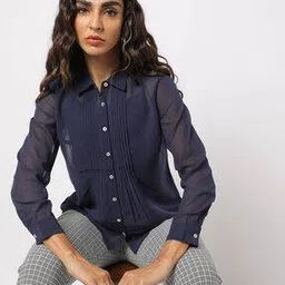 project eve Front Pleated Shirt with Inner-picture-43