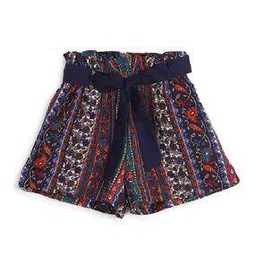 Girls Printed Regular Fit Shorts-image-3