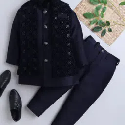 ahhaaaa Boys Embellished Sherwani Set-picture-32