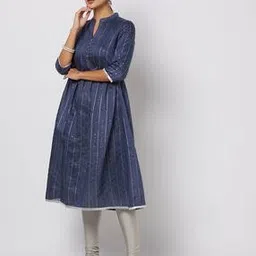 fusion Striped A-Line Kurta-picture-21