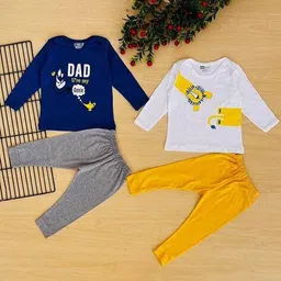 piku store Pack of 2 Cotton Graphic Set image 1