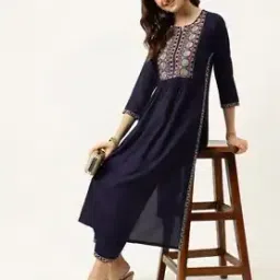 ashlee Embroidered Straight Kurta & Pants Set-picture-10