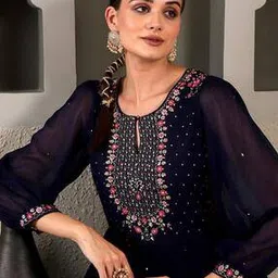 Women Embroidered Fit & Flare Dress-picture-39