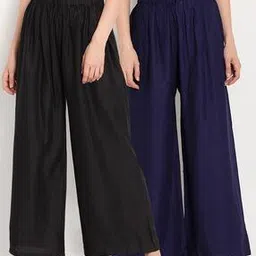 tag 7 plus Pack of 2 Mid Rise Flared Palazzos-picture-25