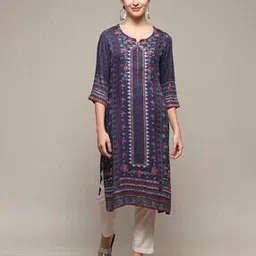 biba Women Floral Print Straight Kurta-picture-45