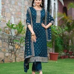 berrylicious Women Embroidered Straight Kurta Set-picture-20