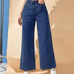 fery london Women Lightly Washed Wide-Leg Jeans-picture-21