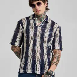 snitch Men Striped Polo T-Shirt with Short Sleeves image 1