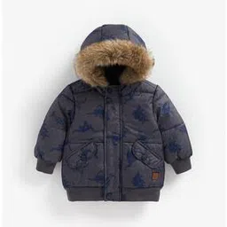 mothercare Printed Hooded Quilt Jacket-picture-35