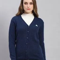 Women V-Neck Cardigan with Button Closure-image-71