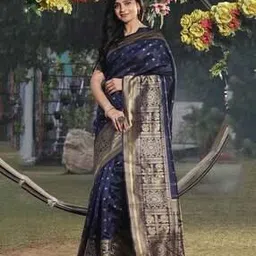Women Zari Woven Saree with Blouse Piece-image-84