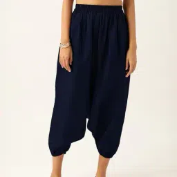 molcha by babita singh Women Relaxed Fit Flat-Front Harem Pants image 1