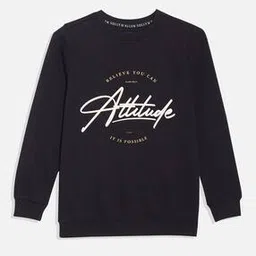 allen solly Boys Typographic Print Regular Fit Sweatshirt with Full Sleeves-picture-39