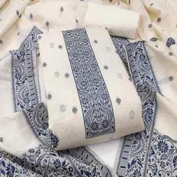 peachmode Women Floral Print 3-Piece Unstitched Dress Material image 1