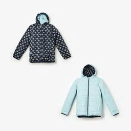 fame forever by lifestyle Floral Print Reversible Hooded Jacket-picture-11