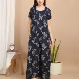 sweet dreams Women Floral Print Square-Neck Nighti-picture-10