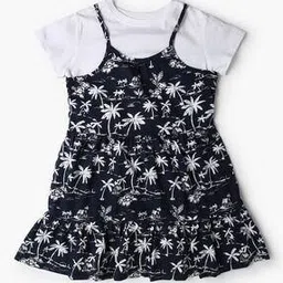 Girls Floral Print Dress & T-Shirt-image-72