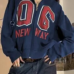 outzidr global Women Numeric Print Regular Fit Hoodie-picture-35