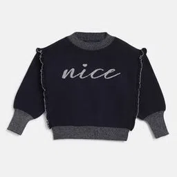 chicco Girls Typographic Print Pullover with Full Sleeves-picture-17