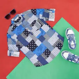 pantaloons junior Boys Abstract Regular Fit Shirt image 1
