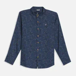 allen solly Men Floral Print Regular Fit Shirt with Full Sleeves-picture-11
