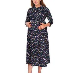 mamma's maternity Printed A-line Dress-picture-49
