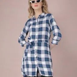 crimsoune club Women Checked Slim Fit Shirt-picture-53