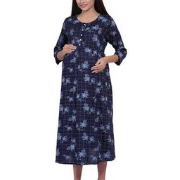 mamma's maternity Checked A-line Dress-picture-17