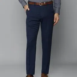 louis philippe Slim Fit Flat-Front Trousers-picture-21