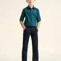 us polo assn. Boys Regular Fit Flat-Front Cotton Trousers-picture-41