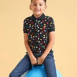 u.s. polo assn. Boys All-Over Printed Regular Fit Polo T-Shirt-picture-28