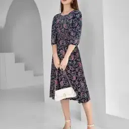 leia Women Paisley Print Fit & Flare Dress-picture-32