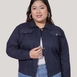 leia  Women Regular Fit Twill Spread Collar Jacket-picture-42