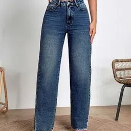 tyffyn Women Flared Full Length High-Rise Lightly Washed Jeans-picture-39