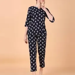 ichaa Printed Top & Pyjamas Set-picture-40