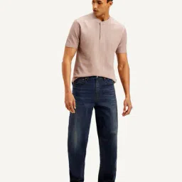 levis Men Mid Rise Straight Relaxed Lightly Washed Jeans image 1