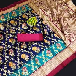 kanooda prints Women Printed Saree with Contrast Border-picture-51