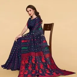 choiceit Paisley Print Dhakai Jamdani Saree-picture-24