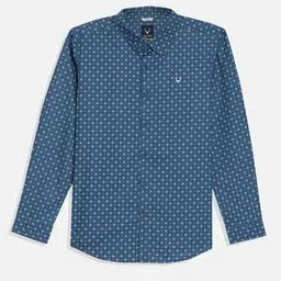 allen solly Boys Micro Print Slim Fit Shirt-picture-35