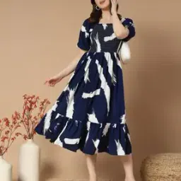 raiyani enterprise x ag Women Printed Fit & Flare Dress-picture-34