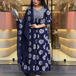 toochki Women Geometric Flared Kurta Set-picture-39