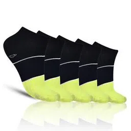 dollar Pack of 5 Colourblock Ankle-Length Socks-picture-16