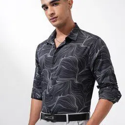 ketch Men Chevrons Slim Fit Shirt-picture-11