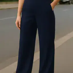 fashion booms Women Flat Front Relaxed Fit Pants-picture-16