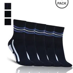 dollar Pack of 5 Striped Ankle-Length Socks-picture-43