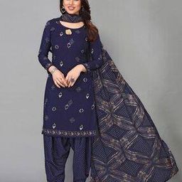 satrani Geometric Print Unstitched Dress Material-picture-13