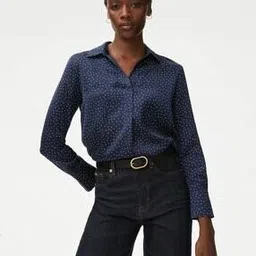 marks & spencer Women Polka-Dot Print Regular Fit Shirt-picture-35