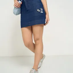 sf jeans by pantaloons Mickey & Friends Slim Fit Skirt image 1