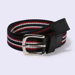 yousta Men Striped Belt with Buckle Closure-picture-30